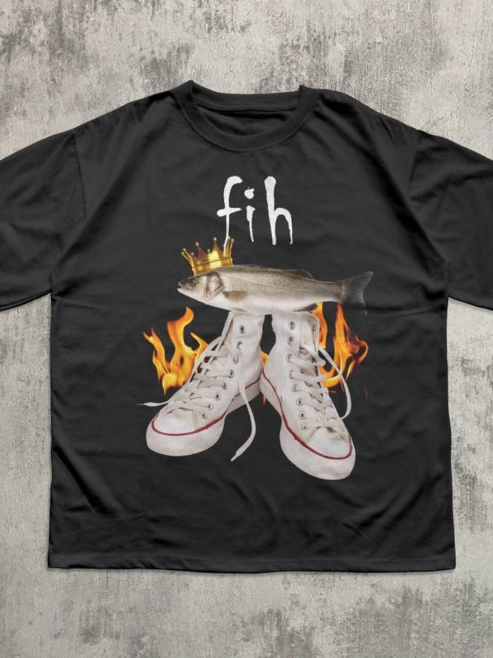 Fih Funny Meme T-shirt, Fish Shirt, Unhinged Clothes, Ironic Tees